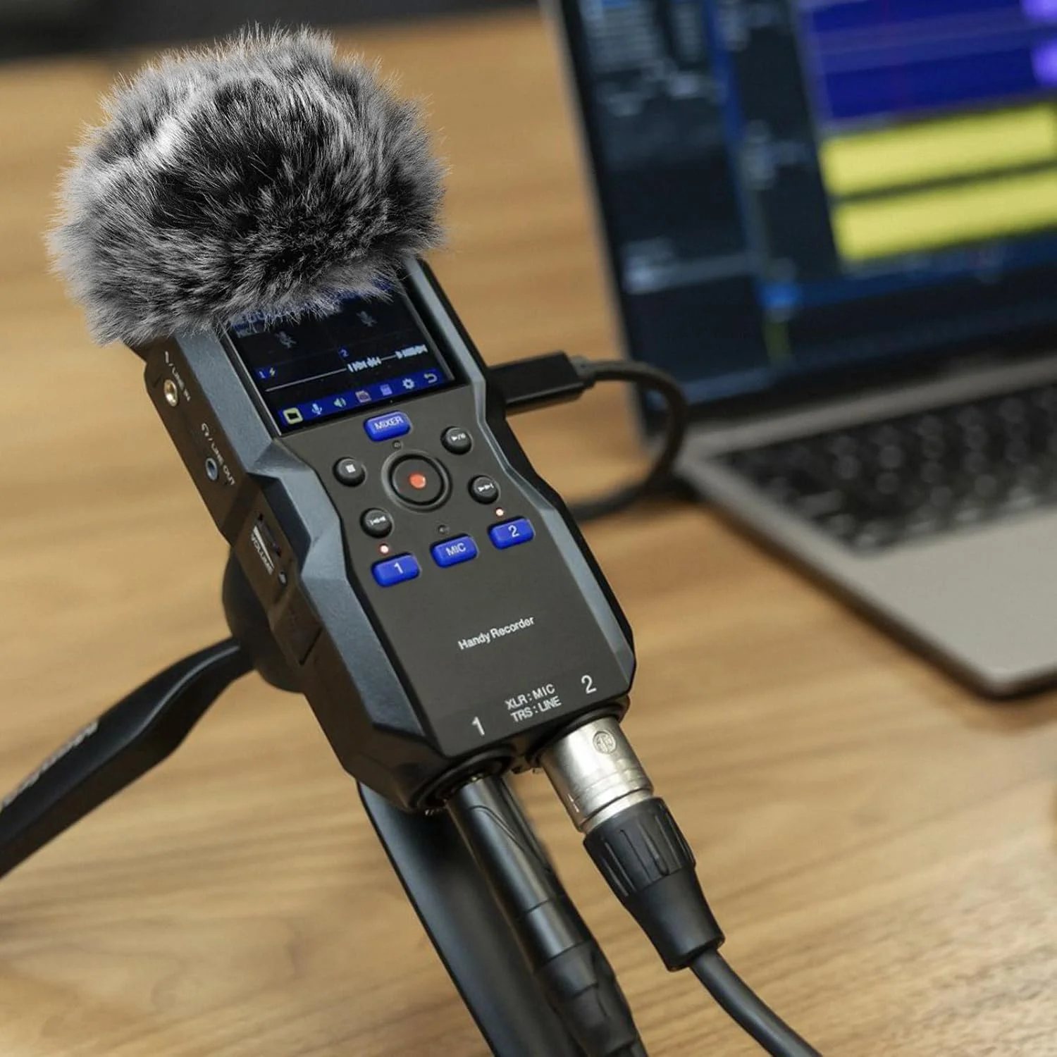 Geekria for Creators خز بادگیر سازگار با ضبط کننده دستی ZOOM H4 essential، روکش میکروفون DeadCat، روکش کرکی شیشه جلو، ضبط کننده دیجیتال قابل حمل (خاکستری / 2 عدد)