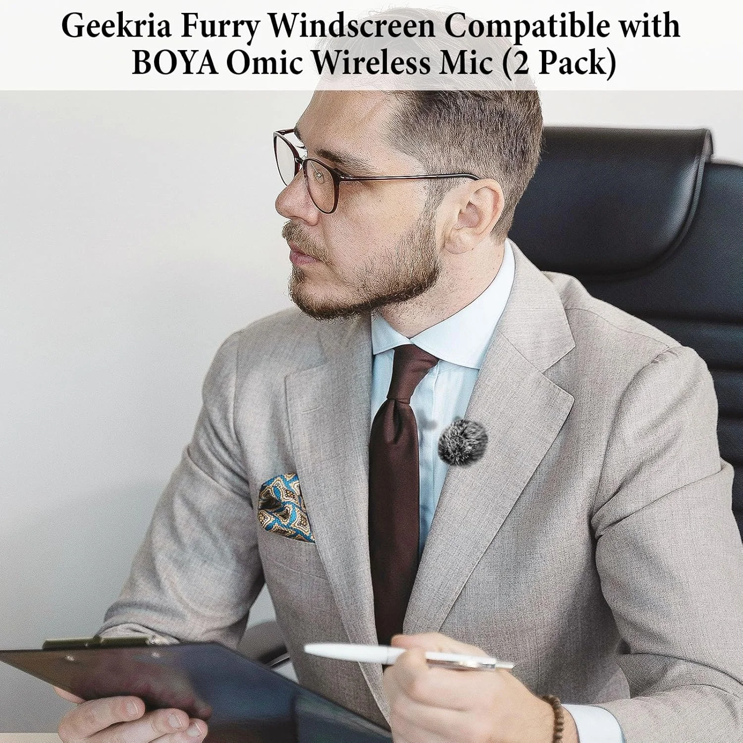 محافظ باد خزدار Geekria for Creators سازگار با میکروفون بی سیم BOYA Omic، روکش خزدار میکروفون DeadCat، روکش کرکی شیشه جلو، کاهش نویز باد (خاکستری / 2 عدد) محافظ باد خزدار Geekria for Creators سازگار با میکروفون بی سیم BOYA Omic، روکش خزدار میکروفون DeadCat، روکش کرکی شیشه جلو، کاهش نویز باد (خاکستری / 2 عدد)