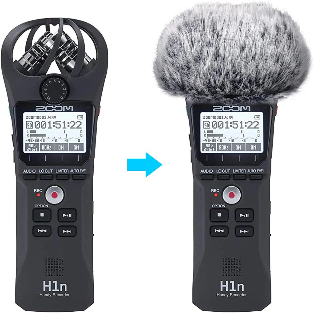 محافظ بادگیر خزدار SUNMON برای ضبط کننده دیجیتال قابل حمل Zoom H1n