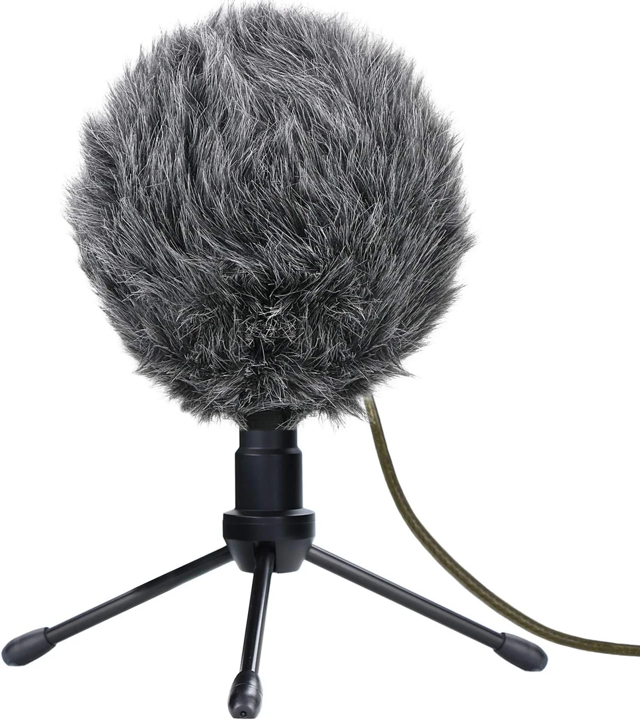 فیلتر خز بادگیر میکروفون SUNMON Deadcat برای میکروفون کاندنسر Blue Snowball iCE - بادگیر میکروفون بیرونی (خاکستری)