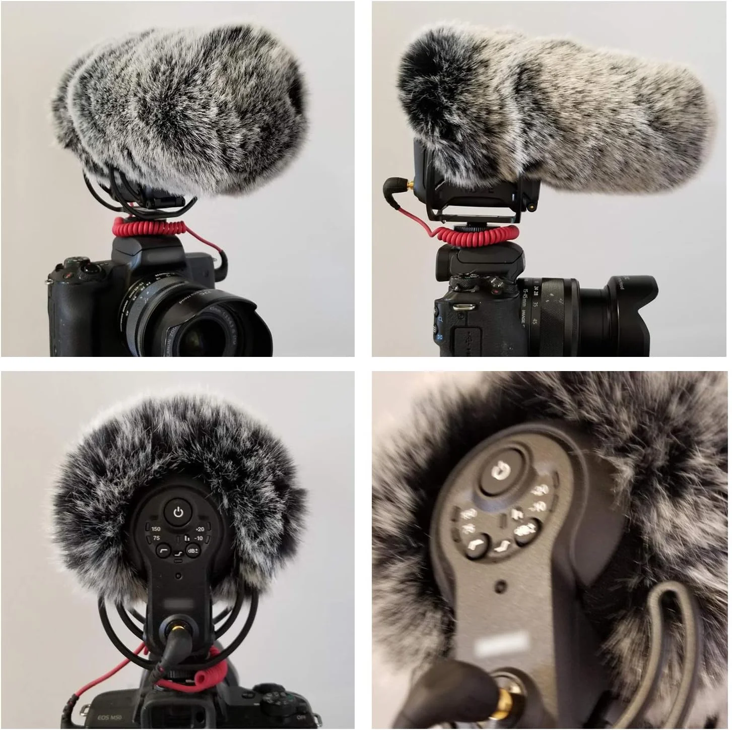 محافظ بادگیر خزدار میکروفون SUNMON، سازگار با میکروفون دوربین Rode VideoMic Pro+ Plus