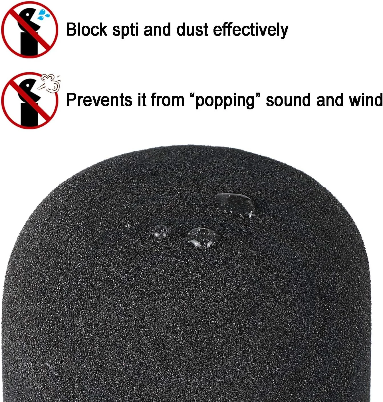 SUNMON Blue Yeti Pop Filter, Blue Yeti Microphone Covers Foam and Yeti Mic Furry Foam, Pop Filter for Blue Yeti Pro USB Condenser Microphone, Indoor Outdoor Pop Filter for Microphone（2 Pack）