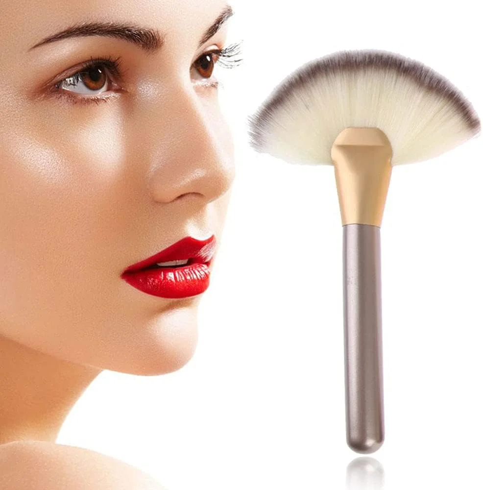 ست برس آرایشی اوریتی 24 عددی، دسته چوبی حرفه ای، موهای مصنوعی با کیفیت عالی، شامل برس های کانتور، کانسیلر، کرم پودر، ترکیب کننده، پودر صورت، سایه چشم، به همراه کیف مسافرتی چرمی، رنگ شامپاین