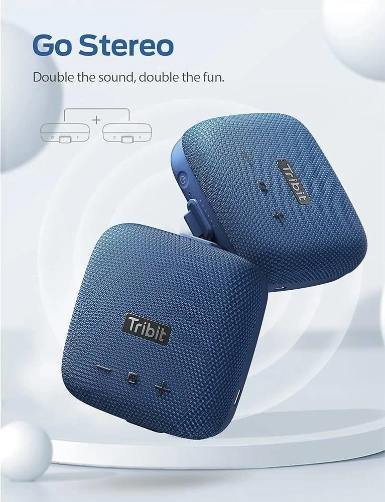 اسپیکر بلوتوثی قابل حمل Tribit Stormbox Micro 2 ضد آب IP67 توان 10 وات 30 ساعت پخش موسیقی با XBASS - آبی اسپیکر بلوتوثی قابل حمل Tribit Stormbox Micro 2 ضد آب IP67 توان 10 وات 30 ساعت پخش موسیقی با XBASS - آبی