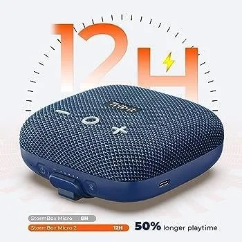 اسپیکر بلوتوثی قابل حمل Tribit Stormbox Micro 2 ضد آب IP67 توان 10 وات 30 ساعت پخش موسیقی با XBASS - آبی اسپیکر بلوتوثی قابل حمل Tribit Stormbox Micro 2 ضد آب IP67 توان 10 وات 30 ساعت پخش موسیقی با XBASS - آبی