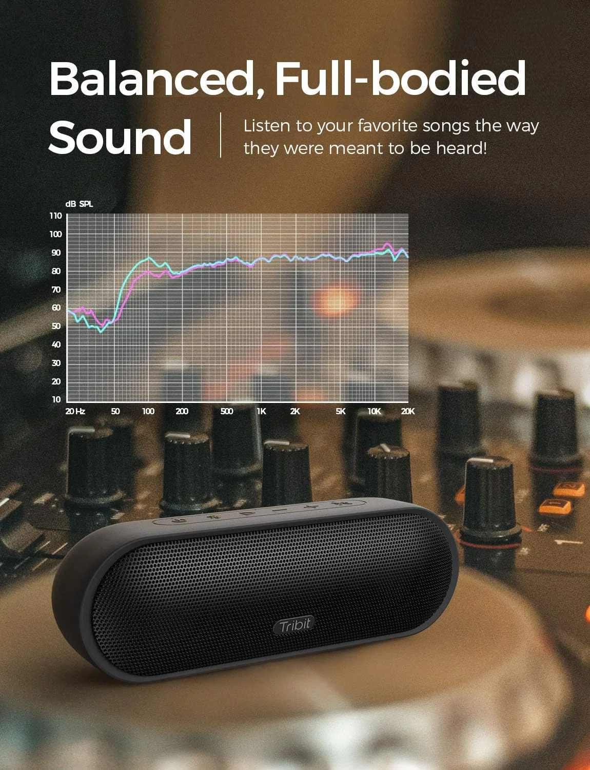 اسپیکر بلوتوثی بی سیم قابل حمل Tribit MaxSound Plus 24W، اسپیکر قدرتمند با صدای بلندتر، XBass استثنایی، میکروفون داخلی، IPX7 ضد آب، 20 ساعت پخش، برد بلوتوث 30 متری برای مهمانی/مسافرت (مشکی) اسپیکر بلوتوثی بی سیم قابل حمل Tribit MaxSound Plus 24W، اسپیکر قدرتمند با صدای بلندتر، XBass استثنایی، میکروفون داخلی، IPX7 ضد آب، 20 ساعت پخش، برد بلوتوث 30 متری برای مهمانی/مسافرت (مشکی)