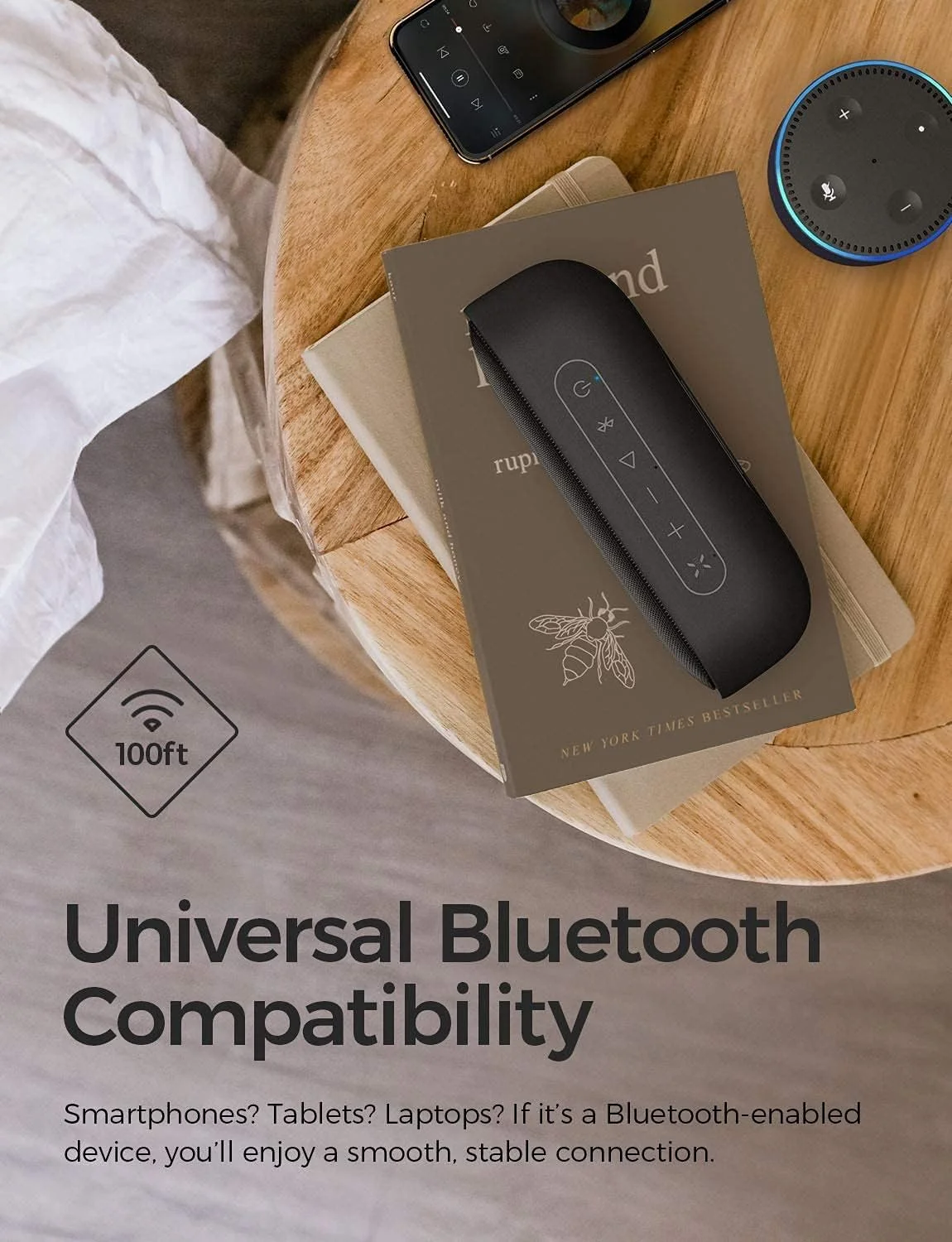 اسپیکر بلوتوثی بی سیم قابل حمل Tribit MaxSound Plus 24W، اسپیکر قدرتمند با صدای بلندتر، XBass استثنایی، میکروفون داخلی، IPX7 ضد آب، 20 ساعت پخش، برد بلوتوث 30 متری برای مهمانی/مسافرت (مشکی) اسپیکر بلوتوثی بی سیم قابل حمل Tribit MaxSound Plus 24W، اسپیکر قدرتمند با صدای بلندتر، XBass استثنایی، میکروفون داخلی، IPX7 ضد آب، 20 ساعت پخش، برد بلوتوث 30 متری برای مهمانی/مسافرت (مشکی)