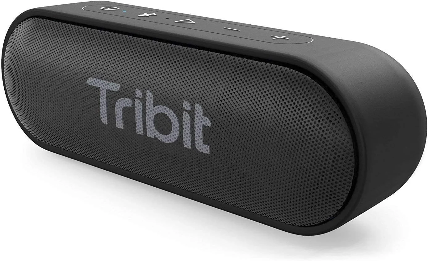 اسپیکر بلوتوثی بی سیم Tribit XSound Go نسخه ارتقا یافته 5.3 با صدای استریو بلند و بیس غنی 16 وات، 24 ساعت پخش، برد بلوتوث 150 فوت، سبک وزن در فضای باز IPX7 ضد آب، میکروفون داخلی (مشکی)