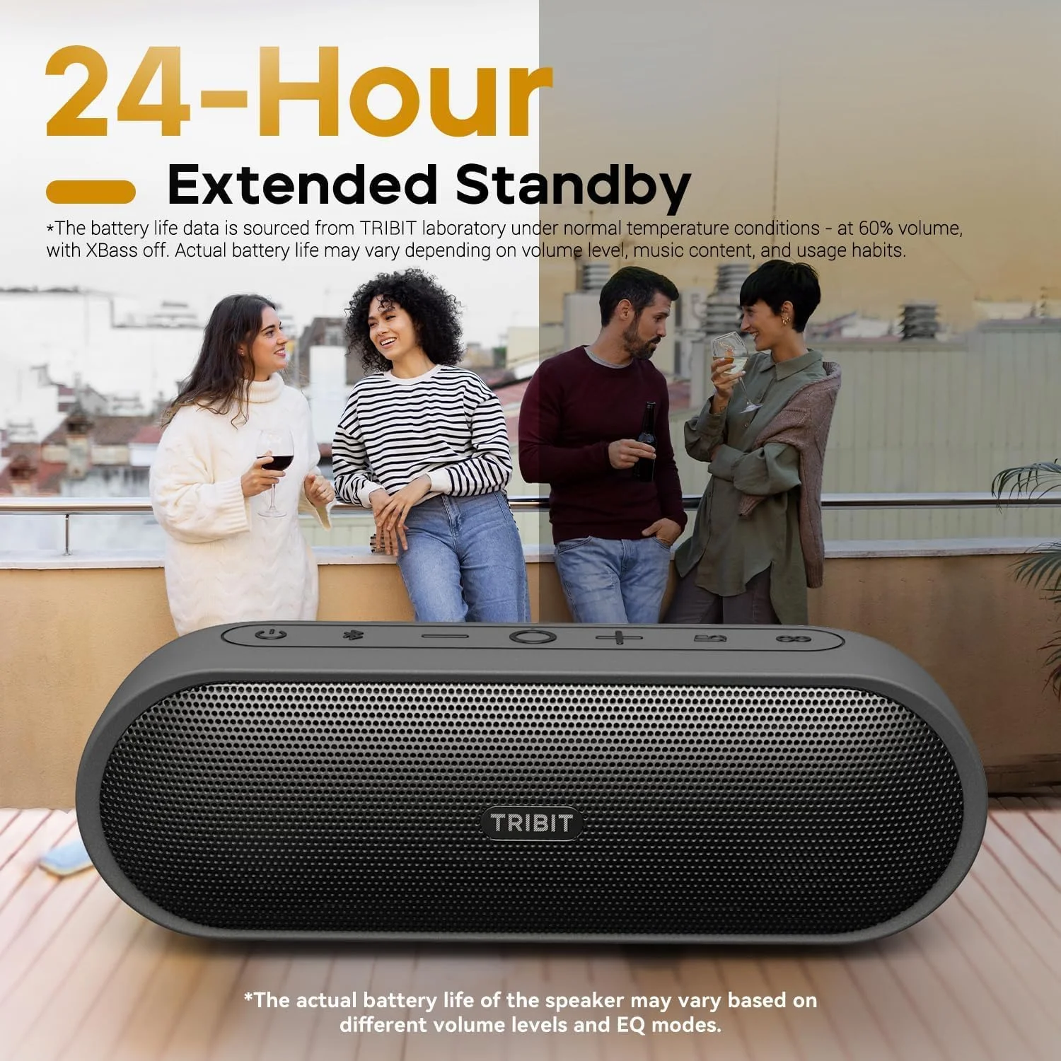 اسپیکر بلوتوثی بی سیم 30 واتی Tribit XSound Plus 2، صدای استریو قدرتمند و بلندتر با عملکرد XBass تقویت شده، 24 ساعت پخش، ضد آب IPX7، میکروفون داخلی، برد BT 150 فوت برای خانه/فضای باز، مشکی اسپیکر بلوتوثی بی سیم 30 واتی Tribit XSound Plus 2، صدای استریو قدرتمند و بلندتر با عملکرد XBass تقویت شده، 24 ساعت پخش، ضد آب IPX7، میکروفون داخلی، برد BT 150 فوت برای خانه/فضای باز، مشکی