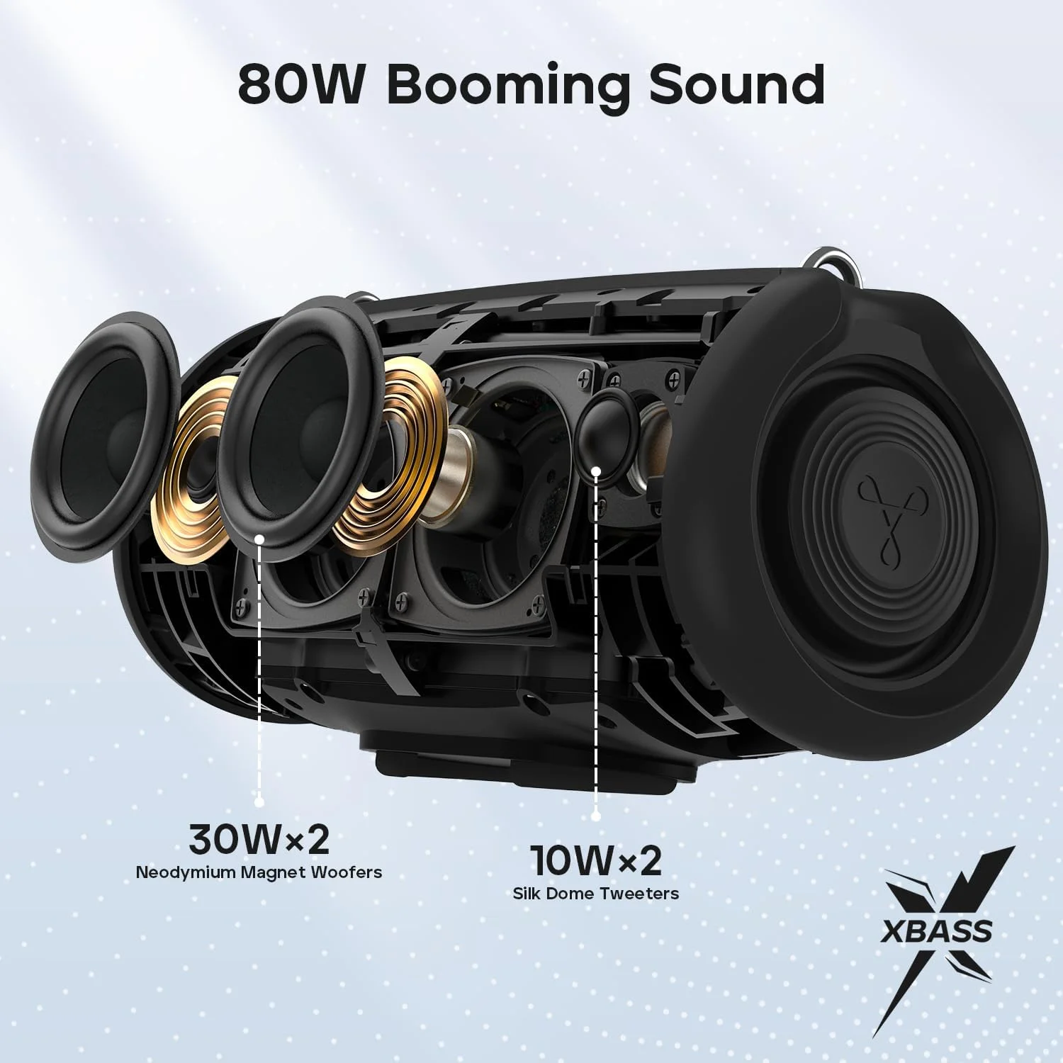 اسپیکر بلوتوثی قابل حمل Tribit StormBox Lava، اسپیکر بی سیم بلند 80 واتی، 24 ساعت پخش، ضد آب IP67، بلوتوث 5.4، اکولایزر سفارشی، XBass، میکروفون داخلی، جفت سازی TWS برای کمپینگ/ساحل/مهمانی/فضای باز اسپیکر بلوتوثی قابل حمل Tribit StormBox Lava، اسپیکر بی سیم بلند 80 واتی، 24 ساعت پخش، ضد آب IP67، بلوتوث 5.4، اکولایزر سفارشی، XBass، میکروفون داخلی، جفت سازی TWS برای کمپینگ/ساحل/مهمانی/فضای باز