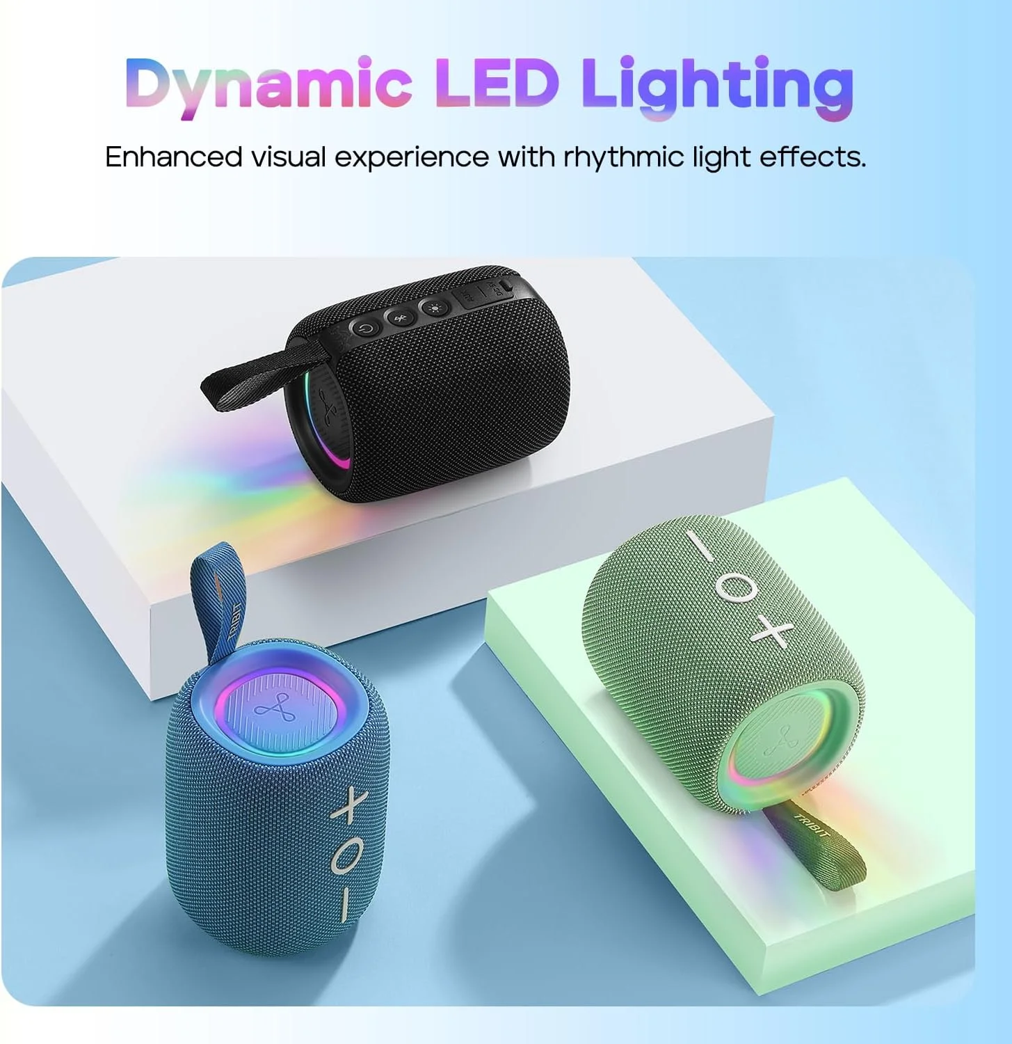 اسپیکر بلوتوثی Tribit StormBox Mini+ با توان 12 وات، صدای فراگیر 360 درجه، 12 ساعت پخش، بلوتوث 5.4، ضد آب IPX7، چراغ های LED، EQ سفارشی، جفت سازی TWS، Type-C، پشتیبانی از AAC/SBC، قابل حمل برای خانه/فضای باز/مسافرت - آبی اسپیکر بلوتوثی Tribit StormBox Mini+ با توان 12 وات، صدای فراگیر 360 درجه، 12 ساعت پخش، بلوتوث 5.4، ضد آب IPX7، چراغ های LED، EQ سفارشی، جفت سازی TWS، Type-C، پشتیبانی از AAC/SBC، قابل حمل برای خانه/فضای باز/مسافرت - آبی