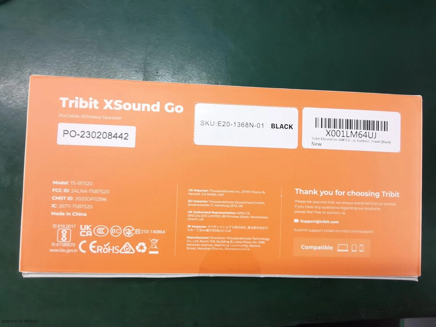 اسپیکر بلوتوثی بی سیم Tribit XSound Go نسخه ارتقا یافته 5.3 با صدای استریو بلند و بیس غنی 16 وات، 24 ساعت پخش، برد بلوتوث 150 فوت، سبک وزن در فضای باز IPX7 ضد آب، میکروفون داخلی (مشکی) اسپیکر بلوتوثی بی سیم Tribit XSound Go نسخه ارتقا یافته 5.3 با صدای استریو بلند و بیس غنی 16 وات، 24 ساعت پخش، برد بلوتوث 150 فوت، سبک وزن در فضای باز IPX7 ضد آب، میکروفون داخلی (مشکی)
