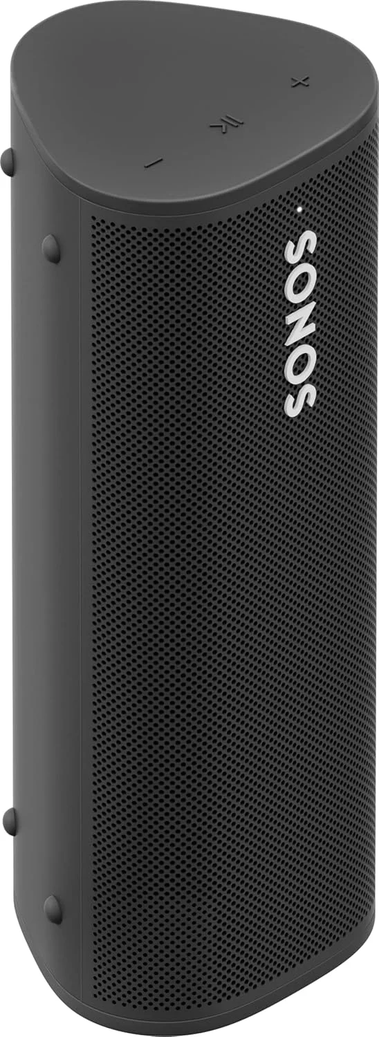 اسپیکر قابل حمل Sonos Roam SL با صدای فراگیر در خانه و بیرون از خانه. این اسپیکر سبک و مقاوم در برابر آب، تا 10 ساعت عمر باتری دارد و با AirPlay2 سازگار است - مشکی