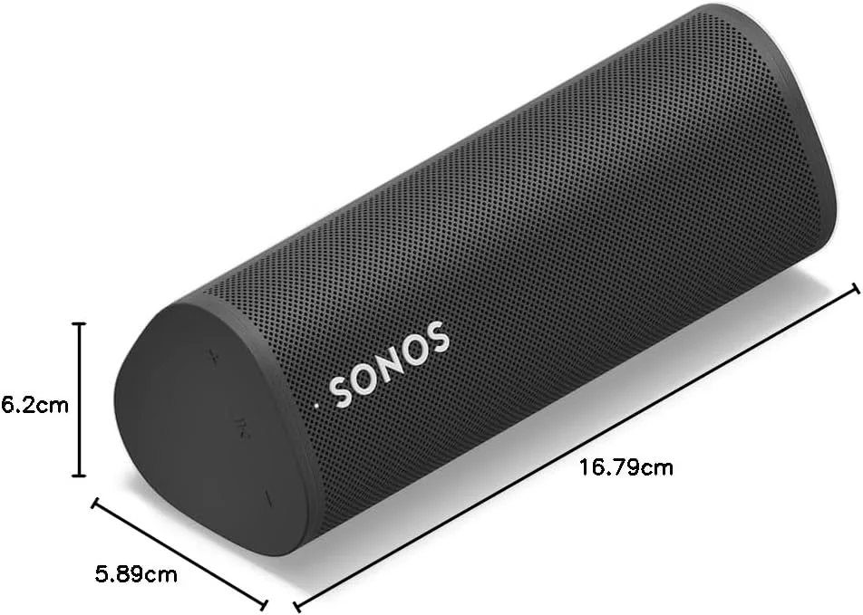 اسپیکر قابل حمل Sonos Roam SL با صدای فراگیر در خانه و بیرون از خانه. این اسپیکر سبک و مقاوم در برابر آب، تا 10 ساعت عمر باتری دارد و با AirPlay2 سازگار است - مشکی اسپیکر قابل حمل Sonos Roam SL با صدای فراگیر در خانه و بیرون از خانه. این اسپیکر سبک و مقاوم در برابر آب، تا 10 ساعت عمر باتری دارد و با AirPlay2 سازگار است - مشکی