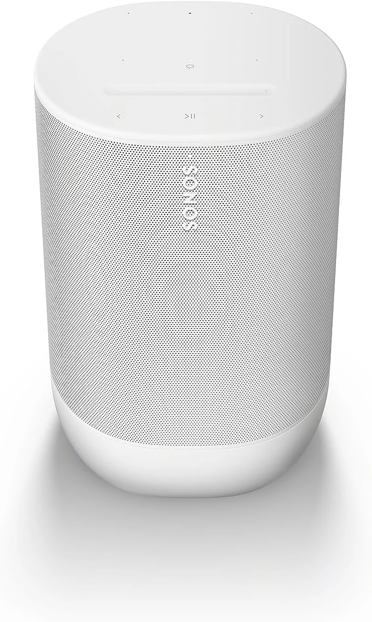 Sonos Move 2، ارتقا یافته از داخل و خارج، قدرتمندترین اسپیکر قابل حمل ما صدای استریو تپنده قلب را در هر کجا که بخواهید ارائه می دهد. (سفید)