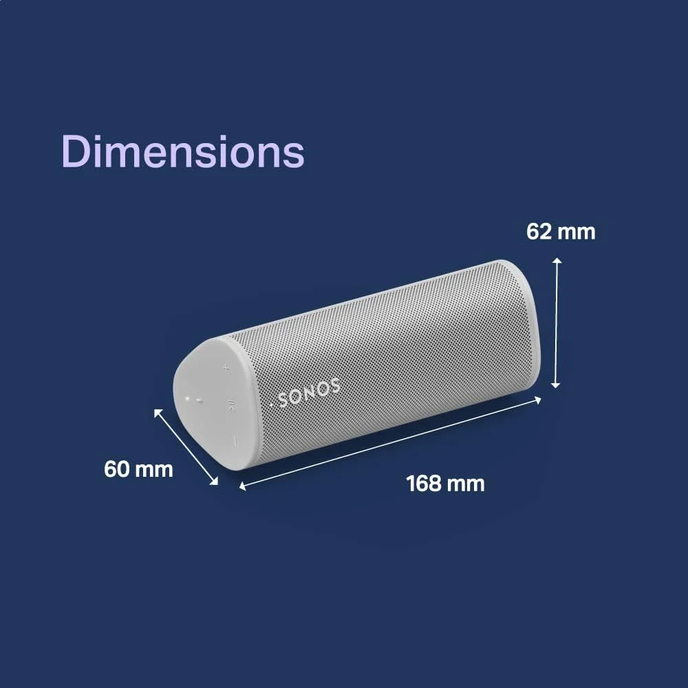 اسپیکر هوشمند قابل حمل Sonos Roam - مناسب برای گوش دادن در خانه و بیرون از خانه - سفید اسپیکر هوشمند قابل حمل Sonos Roam - مناسب برای گوش دادن در خانه و بیرون از خانه - سفید
