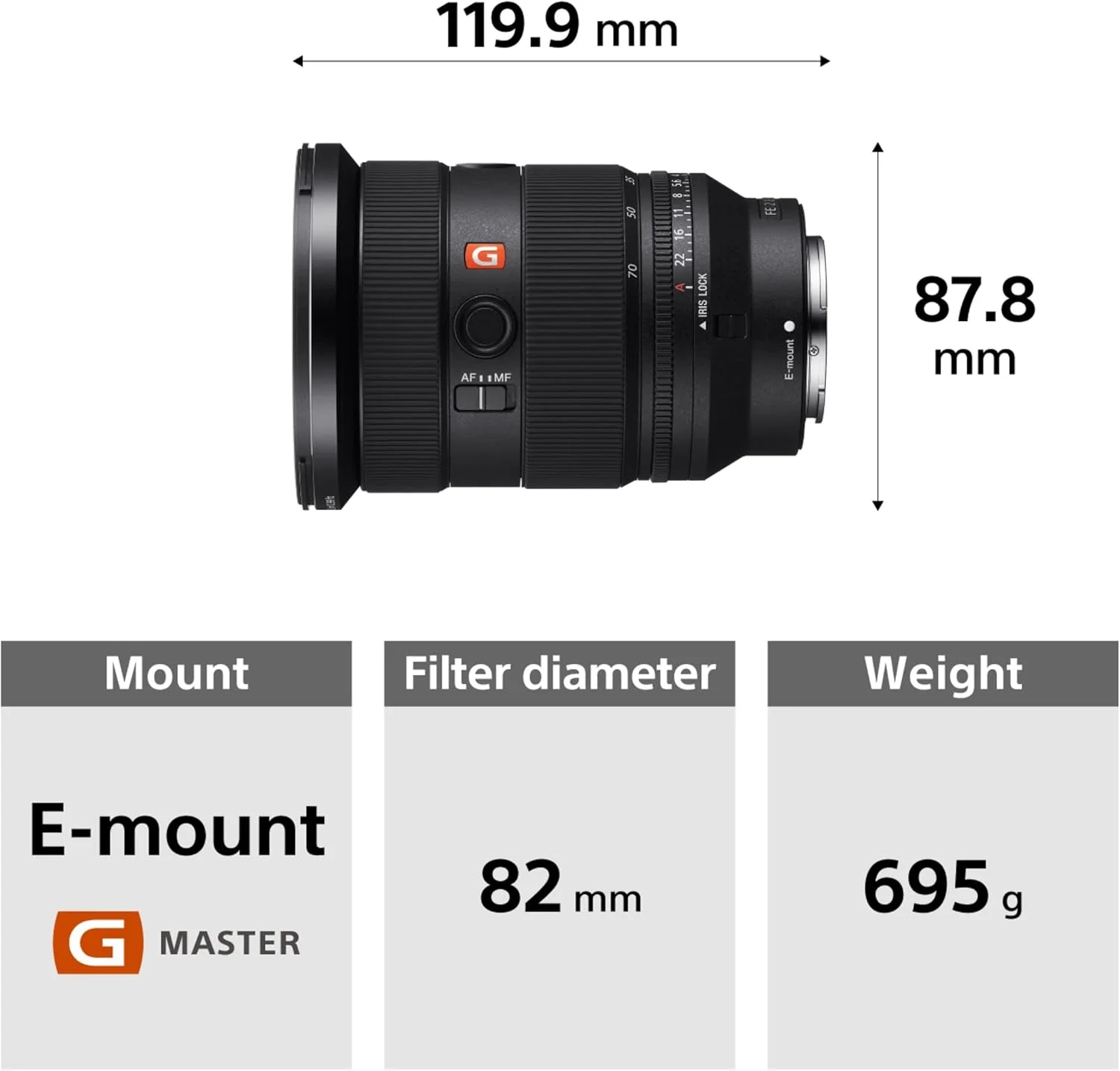 Sony FE 24-70mm F2.8 GM II, E-Mount Full Frame New Generation F2.8 G Master Zoom Lens, Black, SEL2470GM2 Sony FE 24-70mm F2.8 GM II, E-Mount Full Frame New Generation F2.8 G Master Zoom Lens, Black, SEL2470GM2