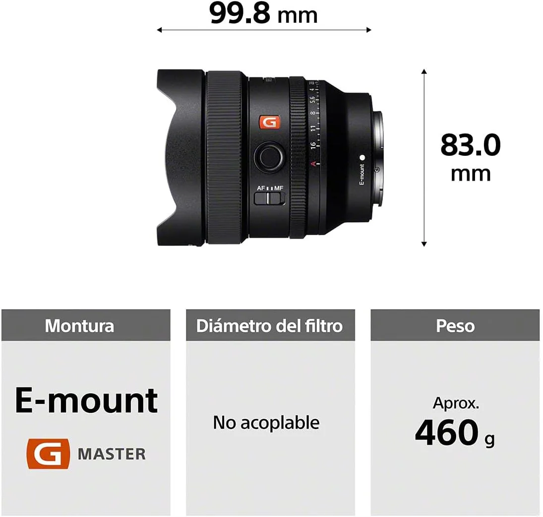 لنز پرایم فول فریم سونی Sony SEL14F18GM FE 14mm F1.8 GM سری G Master، مشکی لنز پرایم فول فریم سونی Sony SEL14F18GM FE 14mm F1.8 GM سری G Master، مشکی