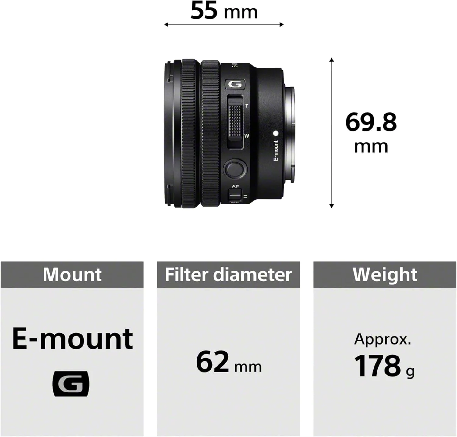 لنز زوم برقی سونی E PZ 10-20mm F4 G APS-C، مدل SELP1020G، مشکی لنز زوم برقی سونی E PZ 10-20mm F4 G APS-C، مدل SELP1020G، مشکی