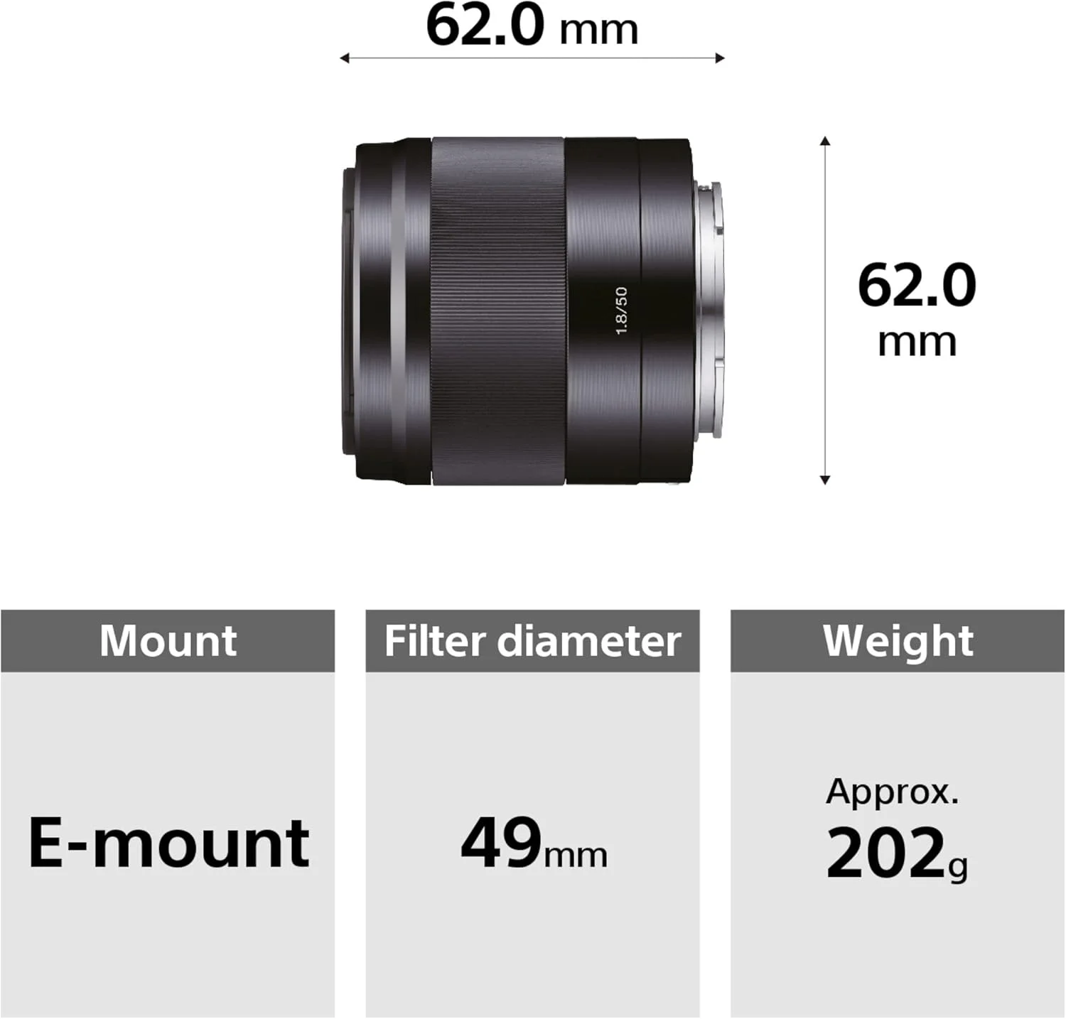 لنز پرایم سونی SEL50F18 E Mount - APS-C 50mm F1.8 (مشکی) لنز پرایم سونی SEL50F18 E Mount - APS-C 50mm F1.8 (مشکی)