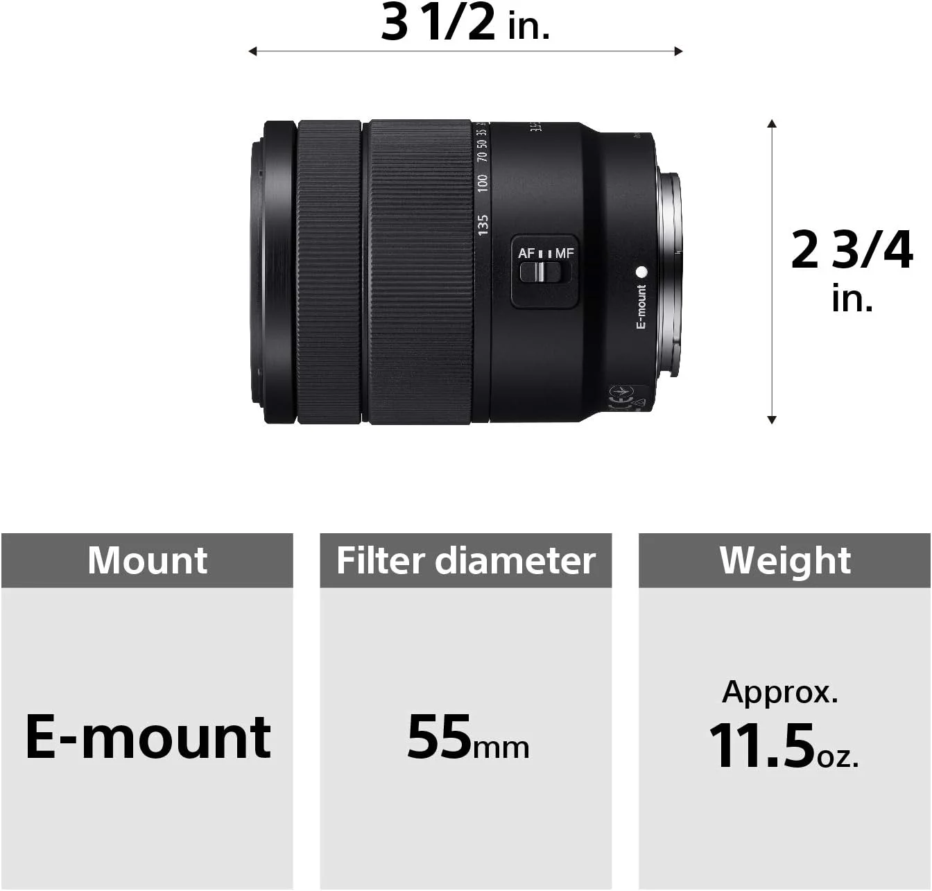 لنز زوم سونی 18-135mm F3.5-5.6 OSS APS-C E-Mount لنز زوم سونی 18-135mm F3.5-5.6 OSS APS-C E-Mount