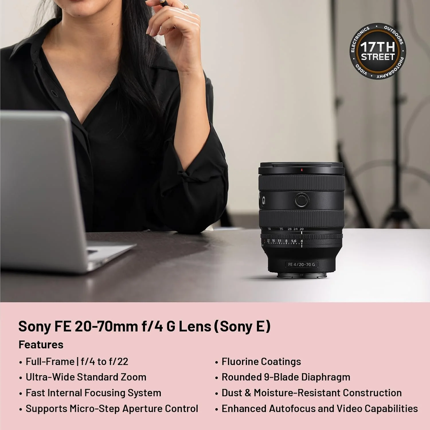 لنز سونی FE 20-70mm f/4 G برای دوربین های E-Mount | لنز دوربین دیجیتال فول فریم فوق عریض به همراه کیت نرم افزاری Corel Art Suite و فیلتر محافظ UV تیفن 77 میلی متری - کیت ضروری لنز سونی FE 20-70mm f/4 G برای دوربین های E-Mount | لنز دوربین دیجیتال فول فریم فوق عریض به همراه کیت نرم افزاری Corel Art Suite و فیلتر محافظ UV تیفن 77 میلی متری - کیت ضروری