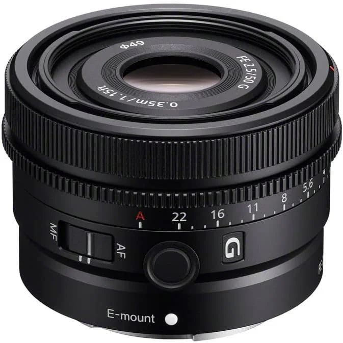 لنز فول فریم سونی Sel50F25G مدل Fe 50Mm F2.5 G سری پریمیوم G، مشکی، Sel50F25G.Syx