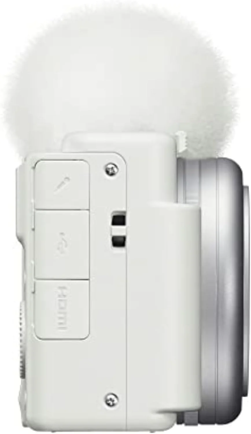 دوربین ولاگ سونی ZV-1F برای تولیدکنندگان محتوا و ولاگرها با صفحه نمایش LCD با زاویه متغیر مناسب سلفی و میکروفون 3 کپسولی جهت دار، سفید دوربین ولاگ سونی ZV-1F برای تولیدکنندگان محتوا و ولاگرها با صفحه نمایش LCD با زاویه متغیر مناسب سلفی و میکروفون 3 کپسولی جهت دار، سفید