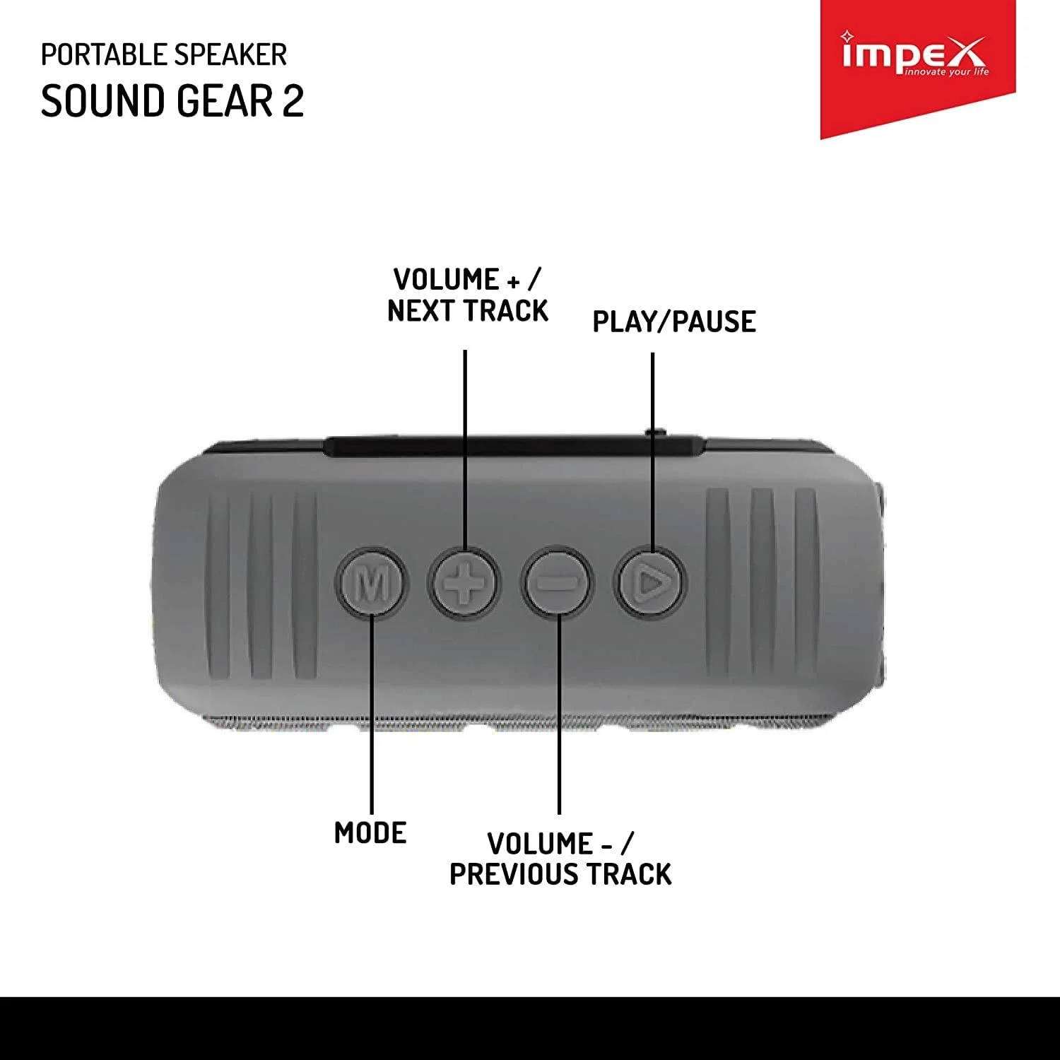 اسپیکر بلوتوثی قابل حمل ایمپکس Soundgear-2 با توان 10 وات، 2.0 کانال، دارای پورت USB/SD/TF کارت/AUX/رادیو FM و عملکرد بلوتوث (چند رنگ) (بازسازی شده) اسپیکر بلوتوثی قابل حمل ایمپکس Soundgear-2 با توان 10 وات، 2.0 کانال، دارای پورت USB/SD/TF کارت/AUX/رادیو FM و عملکرد بلوتوث (چند رنگ) (بازسازی شده)
