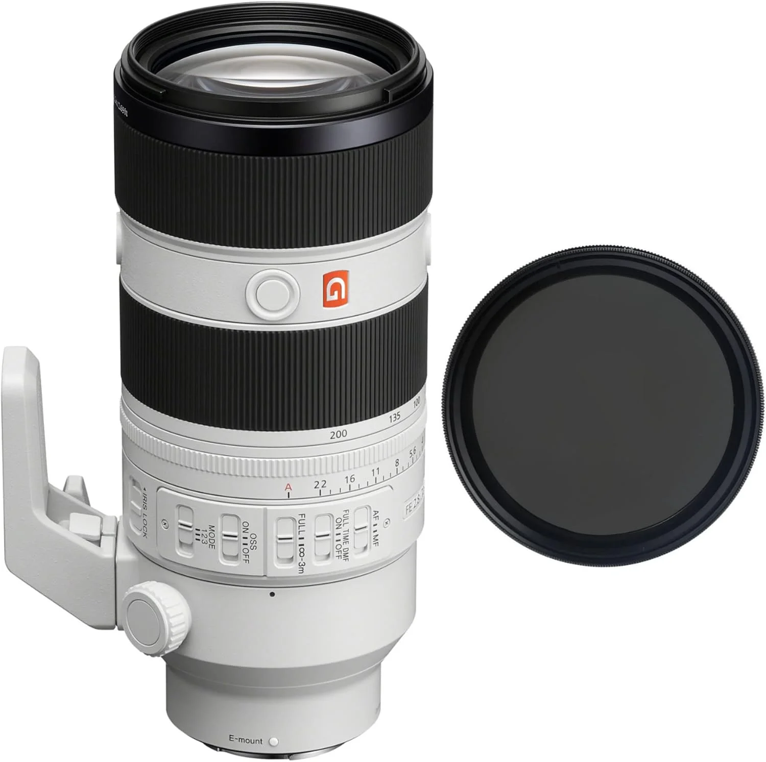 لنز تله‌فوتو زوم فول فریم Sony FE 70-200mm F2.8 GM OSS II (SEL70200GM2) به همراه فیلتر لنز شیشه ای اپتیکال با پارچه تمیز کننده (2 قلم)