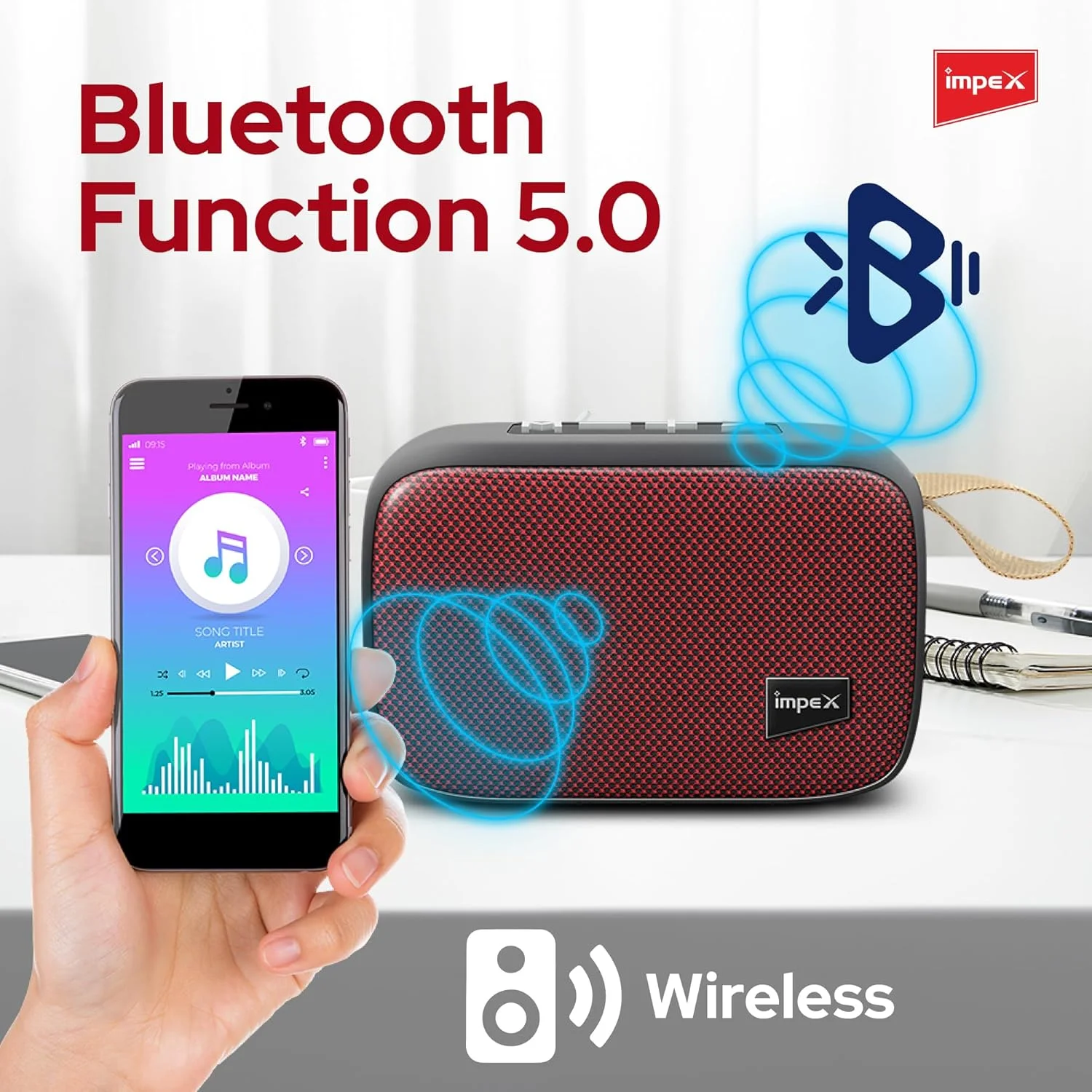 اسپیکر بلوتوث ایمپکس BLUE BLAST با باتری 700mAh و توان 3.0W (چند رنگ) اسپیکر بلوتوث ایمپکس BLUE BLAST با باتری 700mAh و توان 3.0W (چند رنگ)
