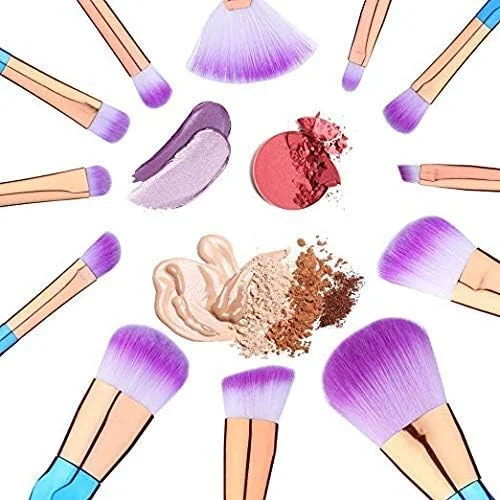 مجموعه برس آرایشی پریمیوم می کریت برای کرم پودر، رژگونه، کانسیلر، چشم، صورت و لب، مناسب برای پودر، مایع و کرم، ست کامل برس آرایشی با موهای مصنوعی - 10 تکه مجموعه برس آرایشی پریمیوم می کریت برای کرم پودر، رژگونه، کانسیلر، چشم، صورت و لب، مناسب برای پودر، مایع و کرم، ست کامل برس آرایشی با موهای مصنوعی - 10 تکه