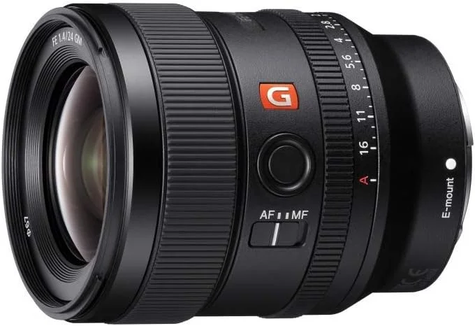 لنز پرایم واید انگل فول فریم Sony E-Mount FE 24mm F1.4 GM (SEL24F14GM)، مشکی (بازسازی شده)