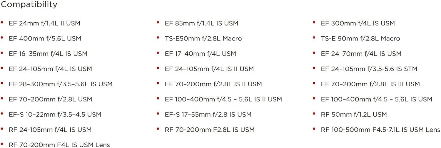 درب لنز کانن LCE77 E-77 II برای لنز EF با USM