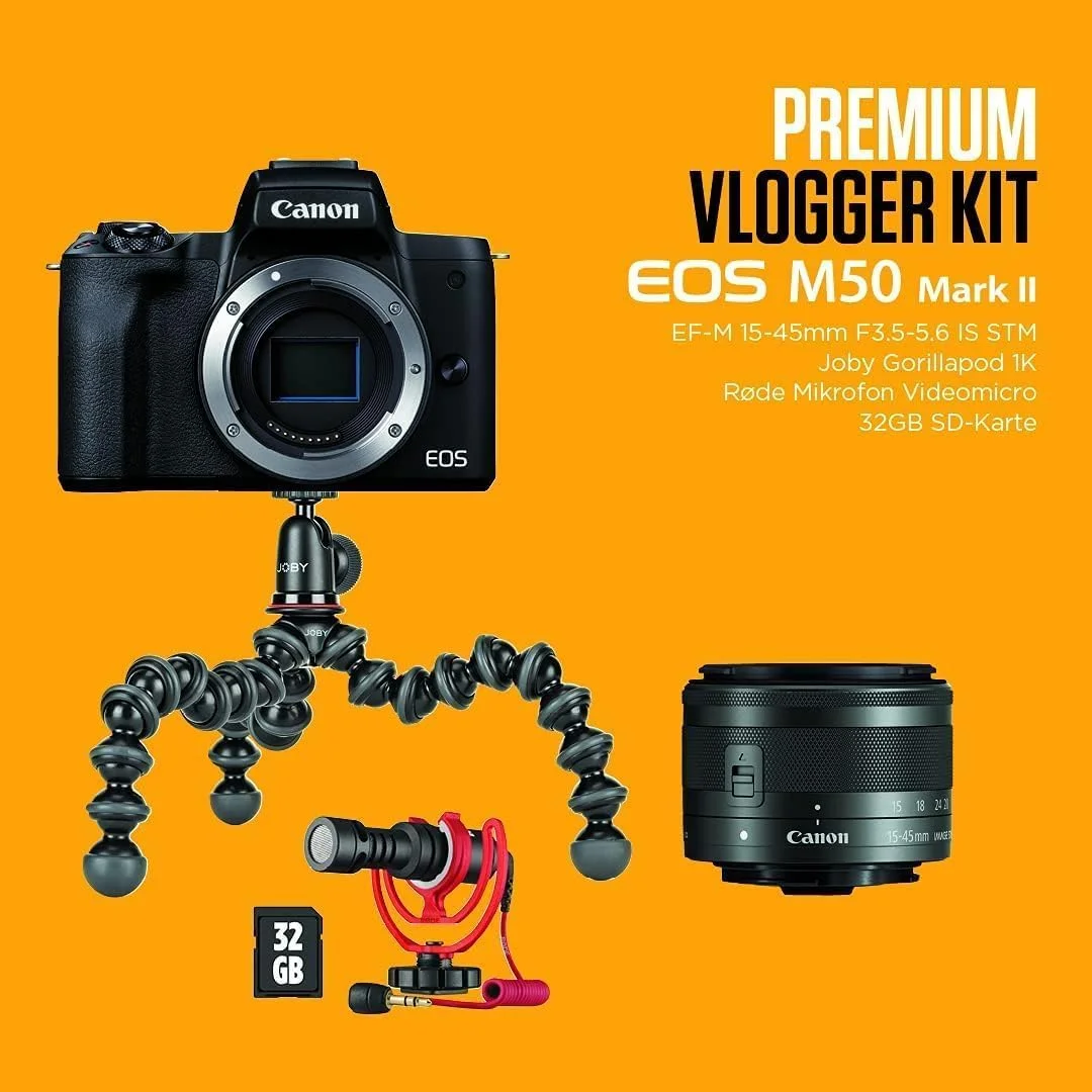 کیت دوربین بدون آینه کانن Eos M50 Mark II مناسب برای ولاگ