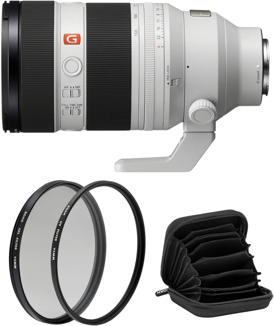 بسته لنز سونی FE 50-150mm F2 GM به همراه فیلترهای لنز 95mm و کیف فیلتر هارد شل (3 قطعه)