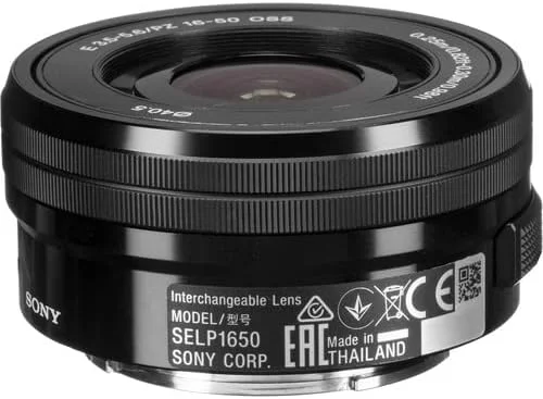 لنز زوم جمع شدنی سونی 16 50mm f/3.5 5.6 OSS Alpha E Mount، بسته بندی عمده، مشکی، FBA_SELP1650BP، دوربین های E-mount