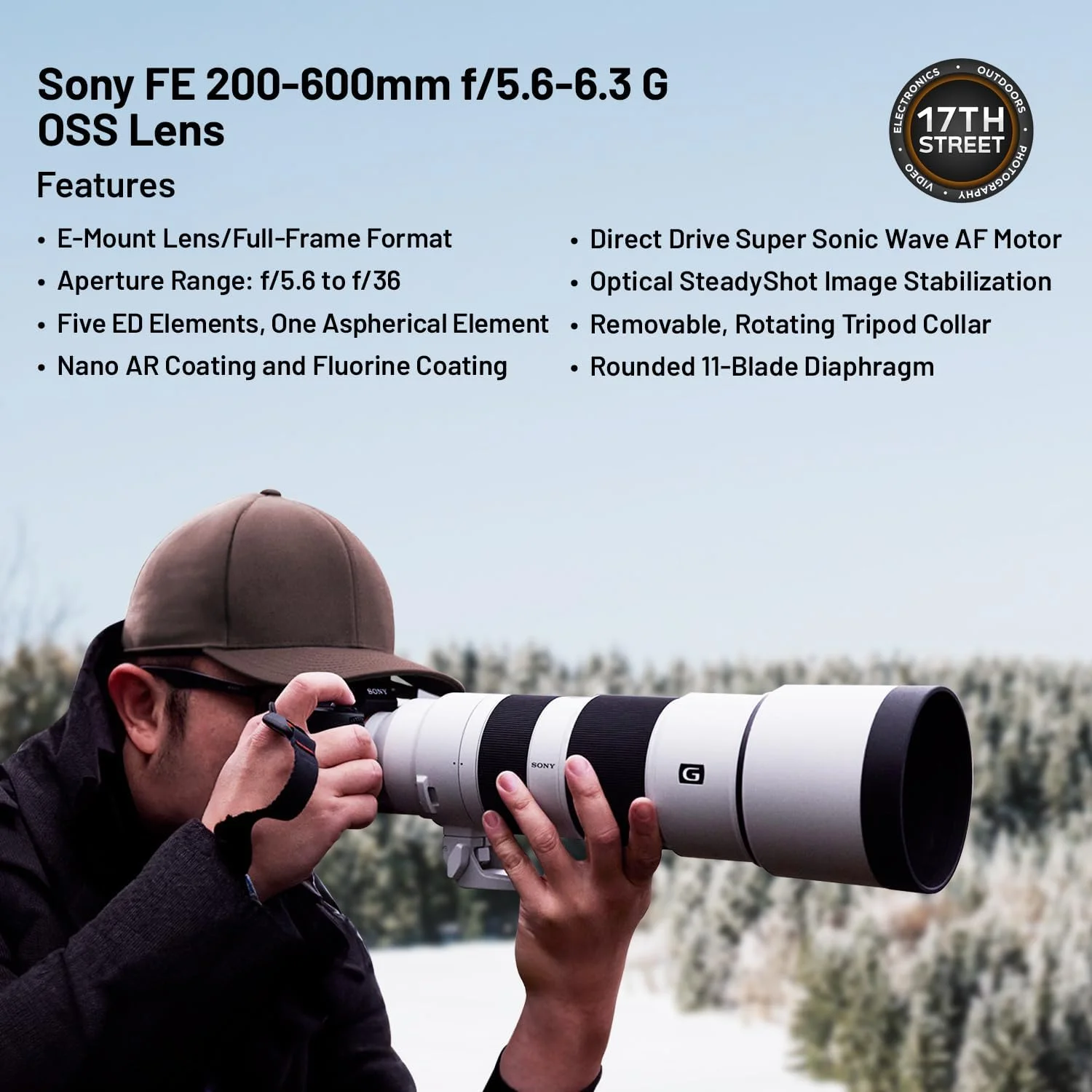 لنز سونی FE 200-600mm f/5.6-6.3 G OSS برای E-Mount - لنز تله فوتو به همراه کارت حافظه 64 گیگابایتی Extreme PRO UHS-I SDXC، کیت نرمافزاری Corel و پارچه تمیز کننده - بسته ضروری لنز سونی FE 200-600mm f/5.6-6.3 G OSS برای E-Mount - لنز تله فوتو به همراه کارت حافظه 64 گیگابایتی Extreme PRO UHS-I SDXC، کیت نرمافزاری Corel و پارچه تمیز کننده - بسته ضروری