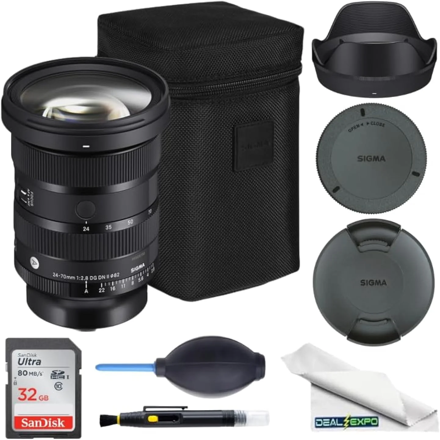 لنز سیگما 24-70mm f/2.8 DG DN II Art برای Sony E به همراه بسته نرم افزاری Deal-Expo Basic