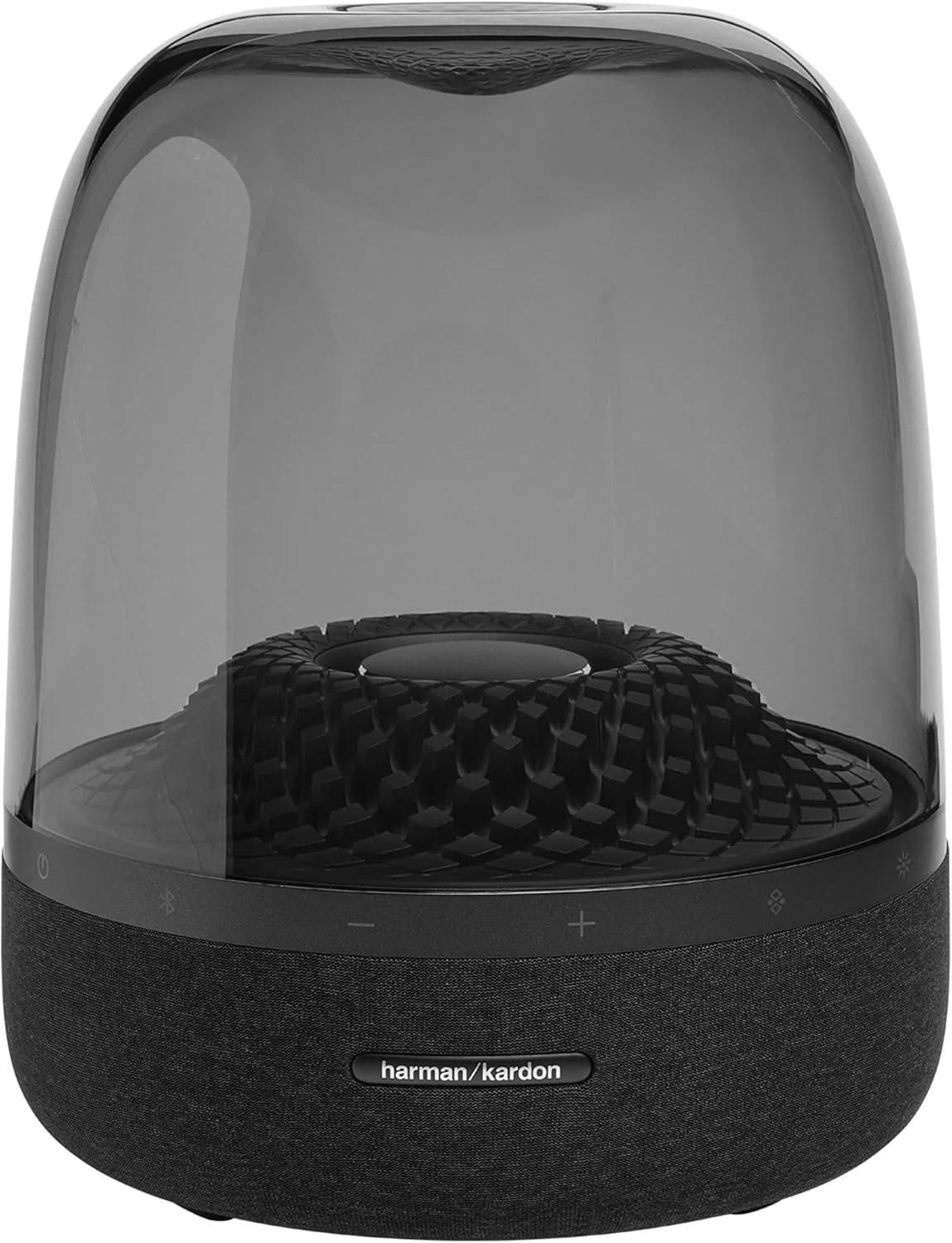اسپیکر بلوتوث خانگی پریمیوم Harman Kardon Aura Studio 4 با صدای برتر، نورپردازی با جلوه الماس و طراحی سازگار با محیط زیست، مدل HKAURAS4BLKUK، مشکی اسپیکر بلوتوث خانگی پریمیوم Harman Kardon Aura Studio 4 با صدای برتر، نورپردازی با جلوه الماس و طراحی سازگار با محیط زیست، مدل HKAURAS4BLKUK، مشکی