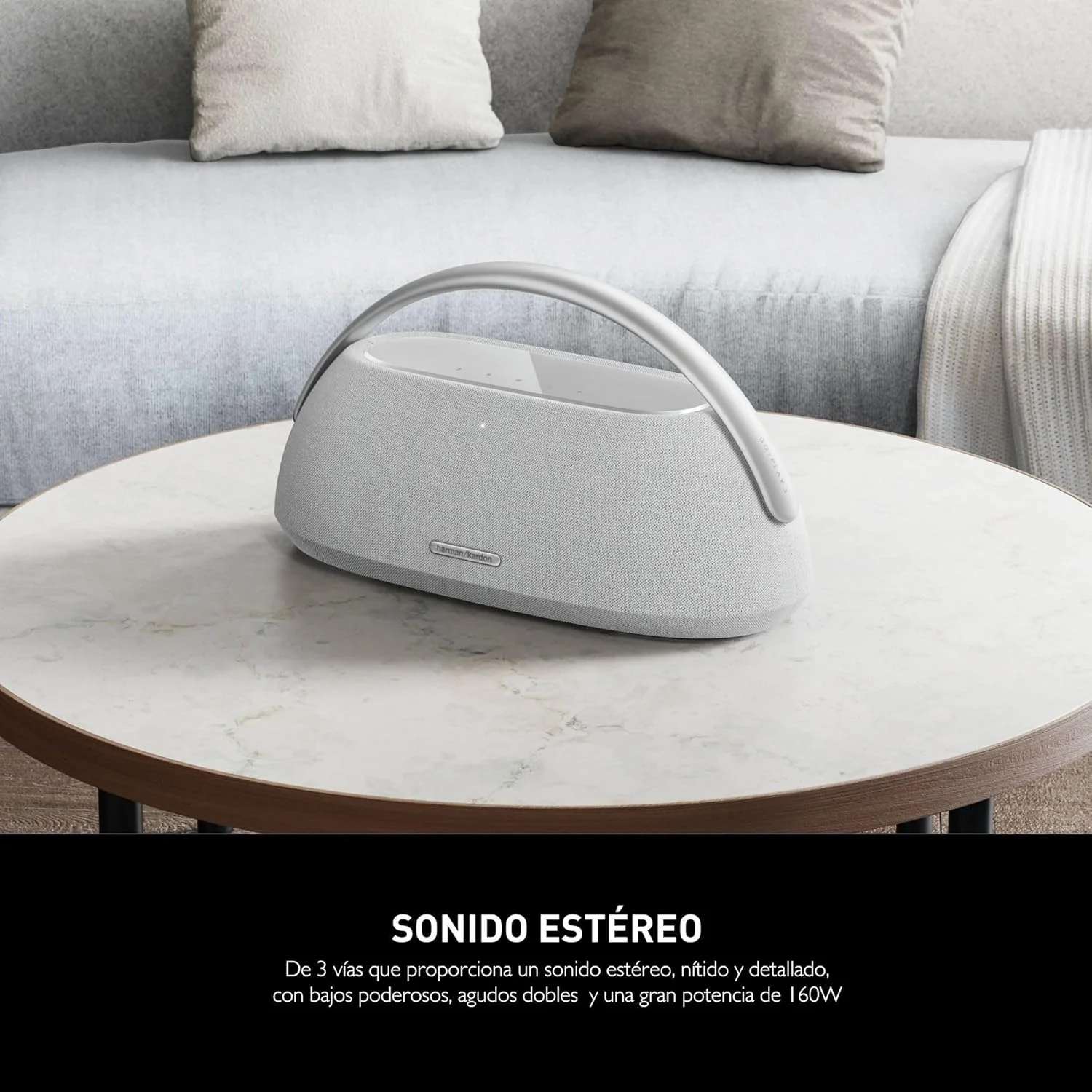 اسپیکر بلوتوث بی سیم Harman Kardon Go + Play 3، توان 160 وات، 8 ساعت پخش، میکروفون دوگانه - خاکستری اسپیکر بلوتوث بی سیم Harman Kardon Go + Play 3، توان 160 وات، 8 ساعت پخش، میکروفون دوگانه - خاکستری