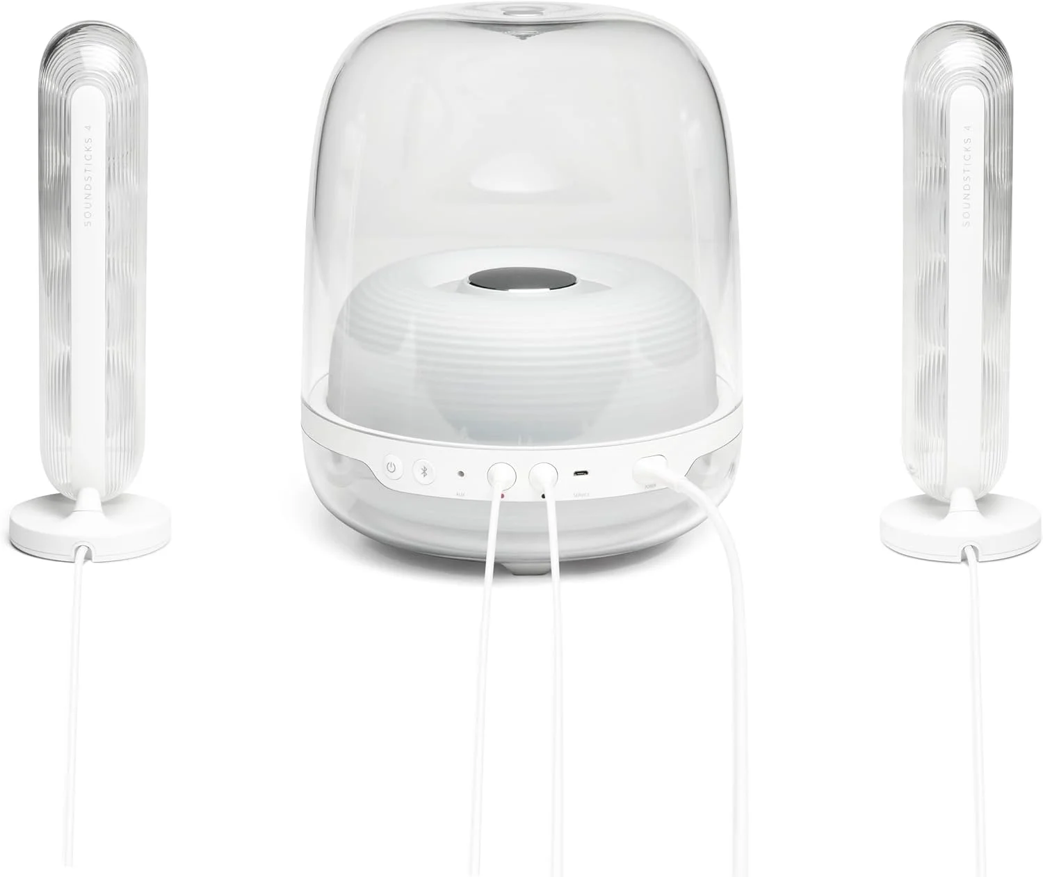 سیستم بلندگوی بلوتوثی Harman Kardon SoundSticks 4 - سفید سیستم بلندگوی بلوتوثی Harman Kardon SoundSticks 4 - سفید