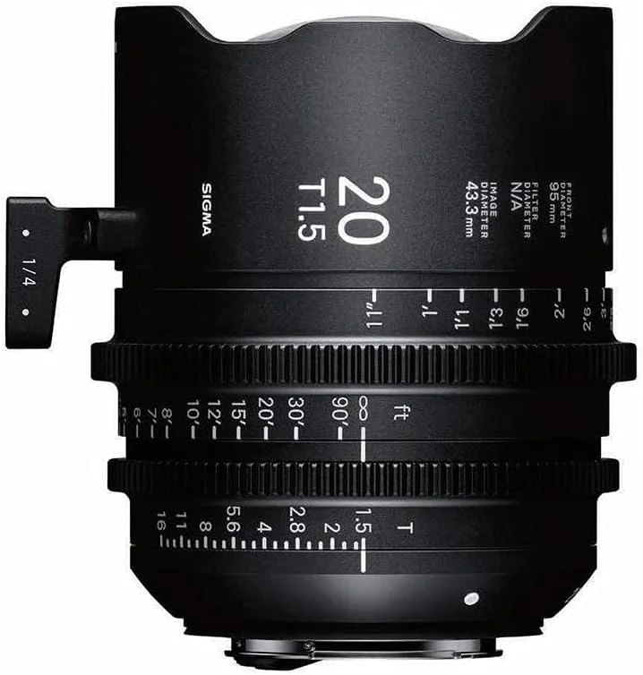 لنز سینمایی سیگما 20mm T1.5 مانت Sony (E-Mount) مدل 4412967، مشکی