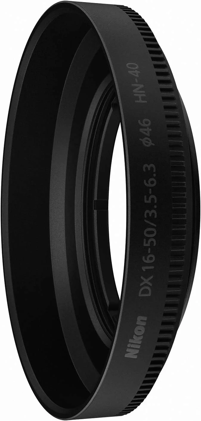 آفتابگیر پیچی نیکون HN-40 مخصوص لنز NIKKOR Z DX 16-50mm f/3.5-6.3 VR. نورهای پراکنده و نورهای مزاحم را به حداقل می رساند. آفتابگیر پیچی نیکون HN-40 مخصوص لنز NIKKOR Z DX 16-50mm f/3.5-6.3 VR. نورهای پراکنده و نورهای مزاحم را به حداقل می رساند.