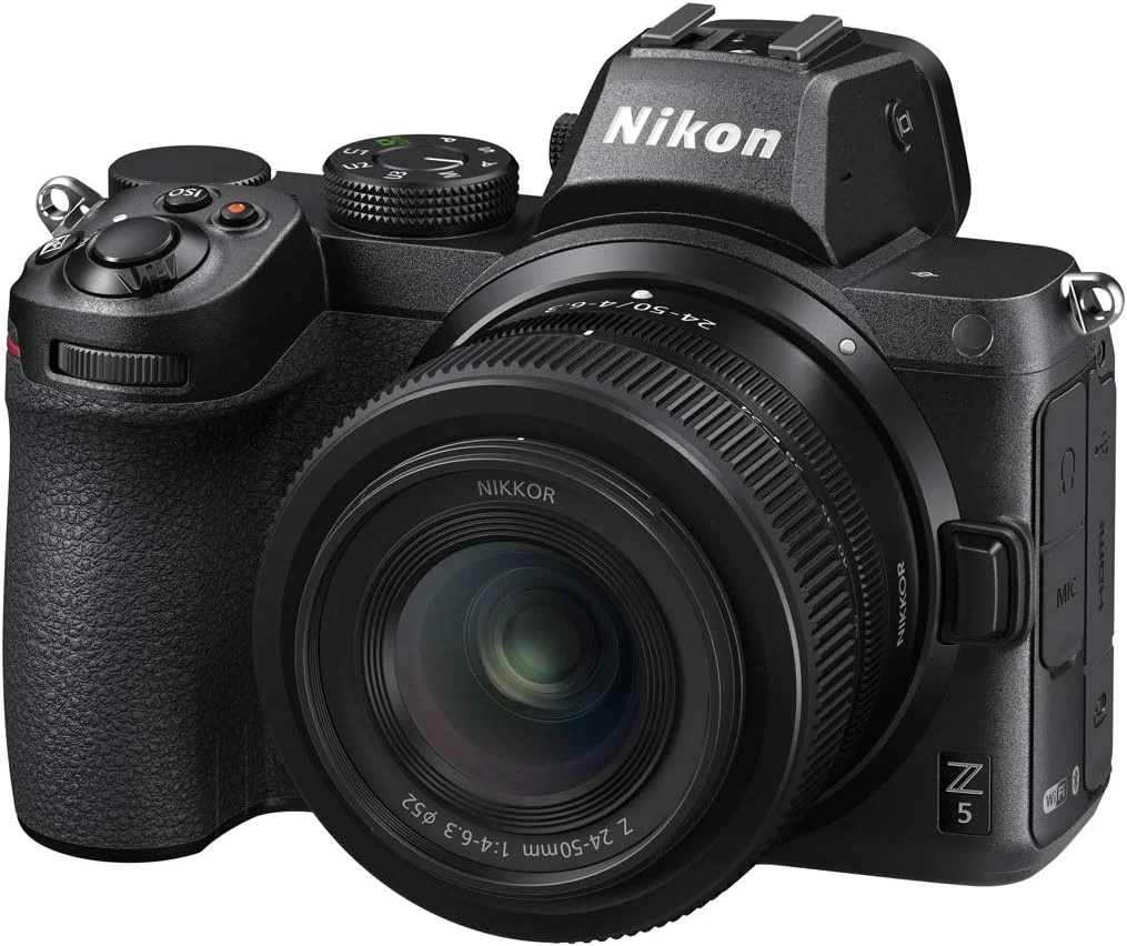 کیت دوربین بدون آینه نیکون Z5 + Z 24-50mm (AF هیبریدی 273 نقطه ای، لرزشگیر اپتیکال تصویر 5 محوره درون بدنه، فیلمبرداری 4K، دو درگاه کارت حافظه) VOA040K001 کیت دوربین بدون آینه نیکون Z5 + Z 24-50mm (AF هیبریدی 273 نقطه ای، لرزشگیر اپتیکال تصویر 5 محوره درون بدنه، فیلمبرداری 4K، دو درگاه کارت حافظه) VOA040K001