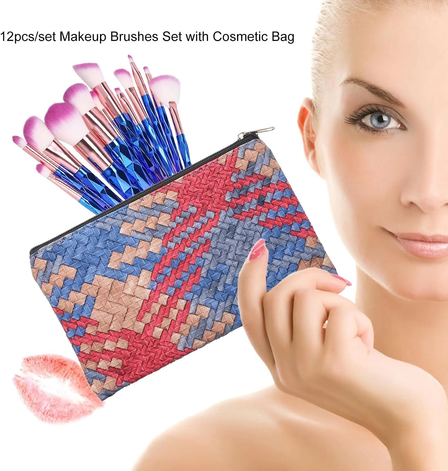 مجموعه 12 عددی برس آرایشی POOWE، برس های دسته دار برای کرم پودر، پودر، سایه چشم، کانتور و ترکیب، ابزار برس آرایشی صورت به همراه کیف لوازم آرایشی (بنفش) مجموعه 12 عددی برس آرایشی POOWE، برس های دسته دار برای کرم پودر، پودر، سایه چشم، کانتور و ترکیب، ابزار برس آرایشی صورت به همراه کیف لوازم آرایشی (بنفش)
