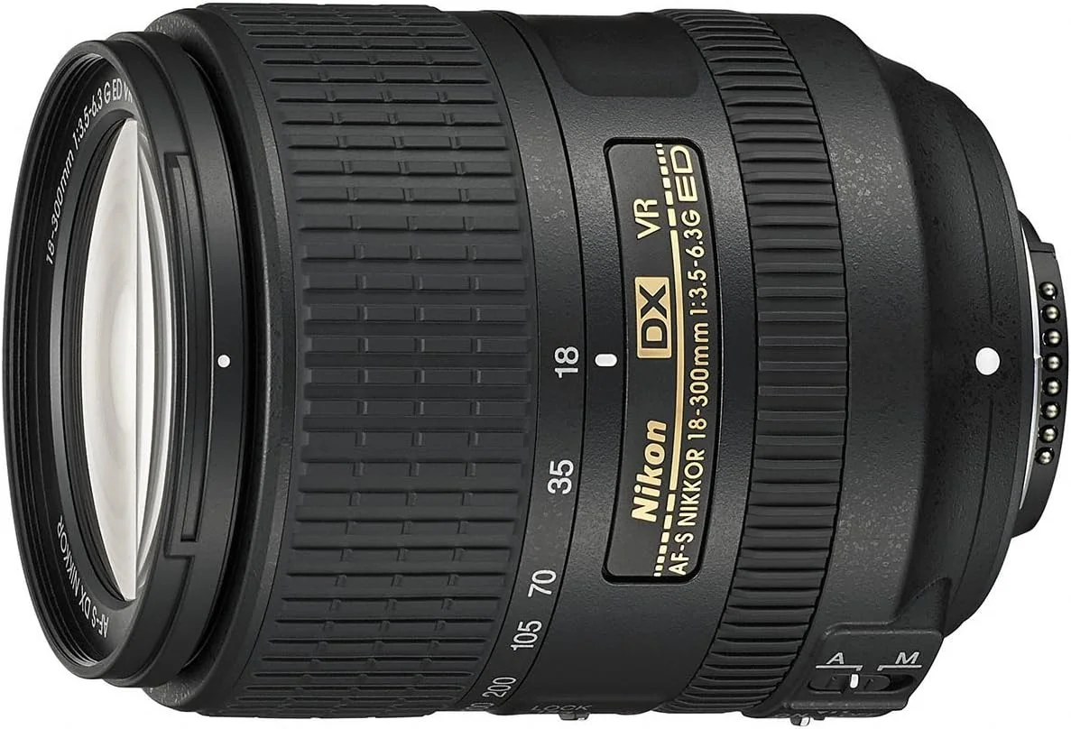 لنز نیکون AF-S DX NIKKOR 18-300mm f/3.5-6.3G و VR، مشکی [کارت نیتال: -