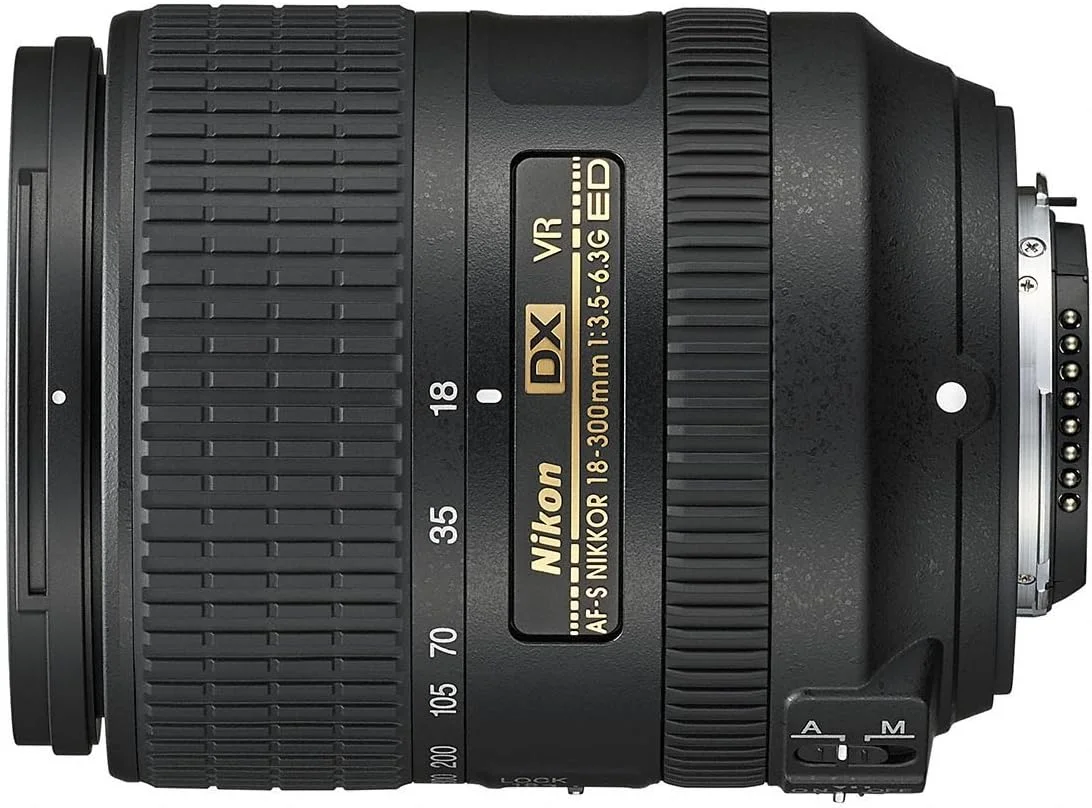 لنز نیکون AF-S DX NIKKOR 18-300mm f/3.5-6.3G و VR، مشکی [کارت نیتال: -