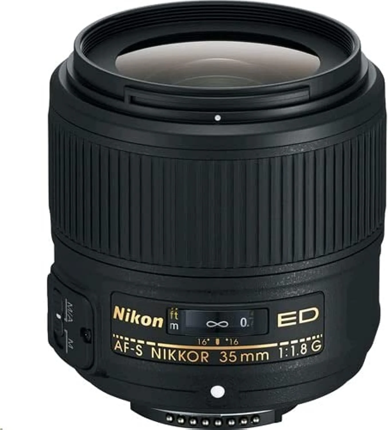 لنز زوم ثابت نیکون AF-S NIKKOR 35mm f/1.8G ED با فوکوس خودکار برای دوربین های DSLR نیکون (بازسازی شده)