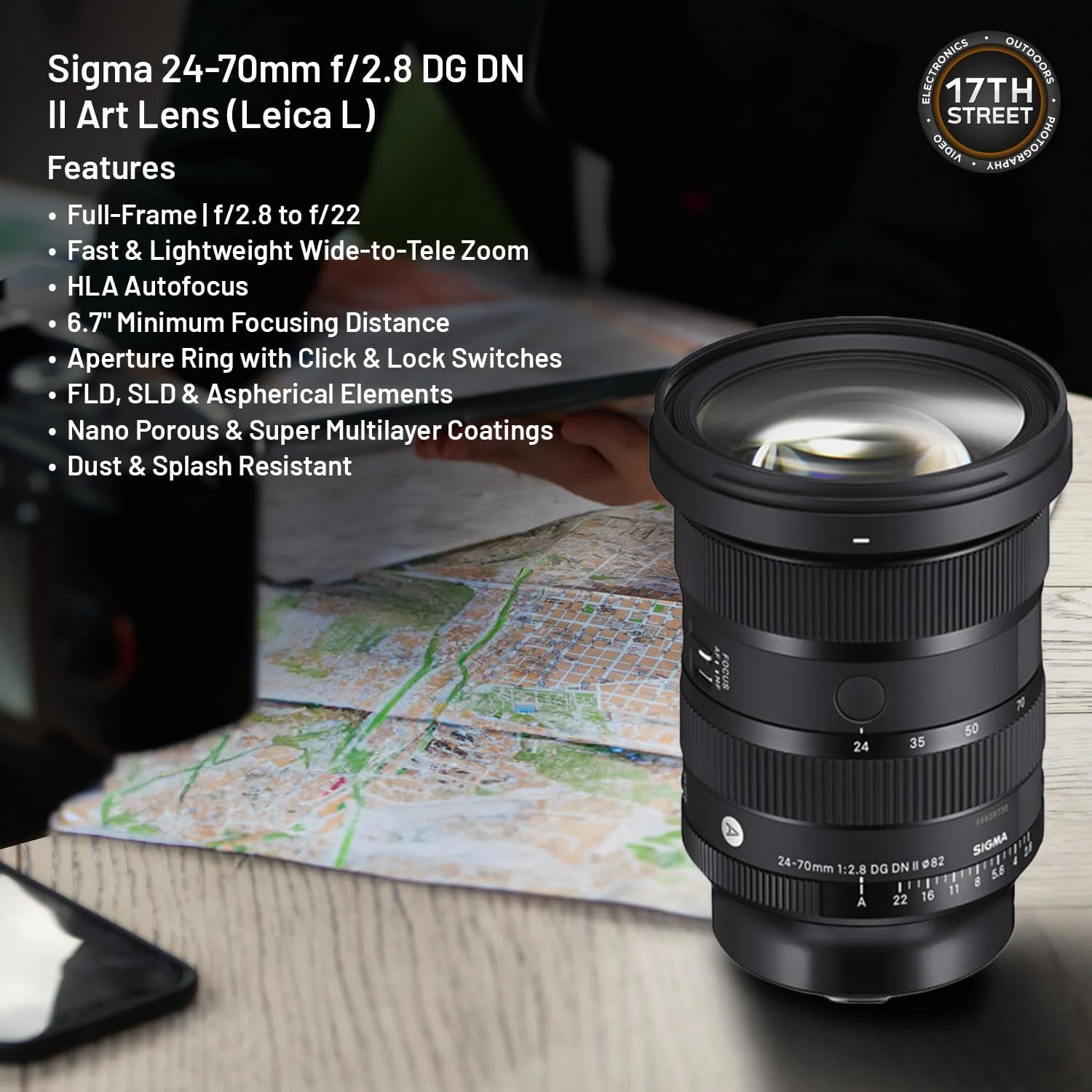 لنز سیگما 24-70mm f2.8 DG DN II Art Leica L| فول فریم، شش عنصر SLD، دیافراگم 11 تیغه ای گرد به همراه 1 ترابایت G-Drive ArmorATD، کارت حافظه 64 گیگابایتی Extreme PRO و پارچه تمیز کننده Waith (مجموعه) لنز سیگما 24-70mm f2.8 DG DN II Art Leica L| فول فریم، شش عنصر SLD، دیافراگم 11 تیغه ای گرد به همراه 1 ترابایت G-Drive ArmorATD، کارت حافظه 64 گیگابایتی Extreme PRO و پارچه تمیز کننده Waith (مجموعه)